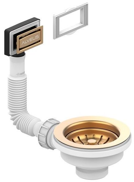 Выпуск для мойки Alveus 114 Bronze new с рамкой и заглушкой гофра 1144844