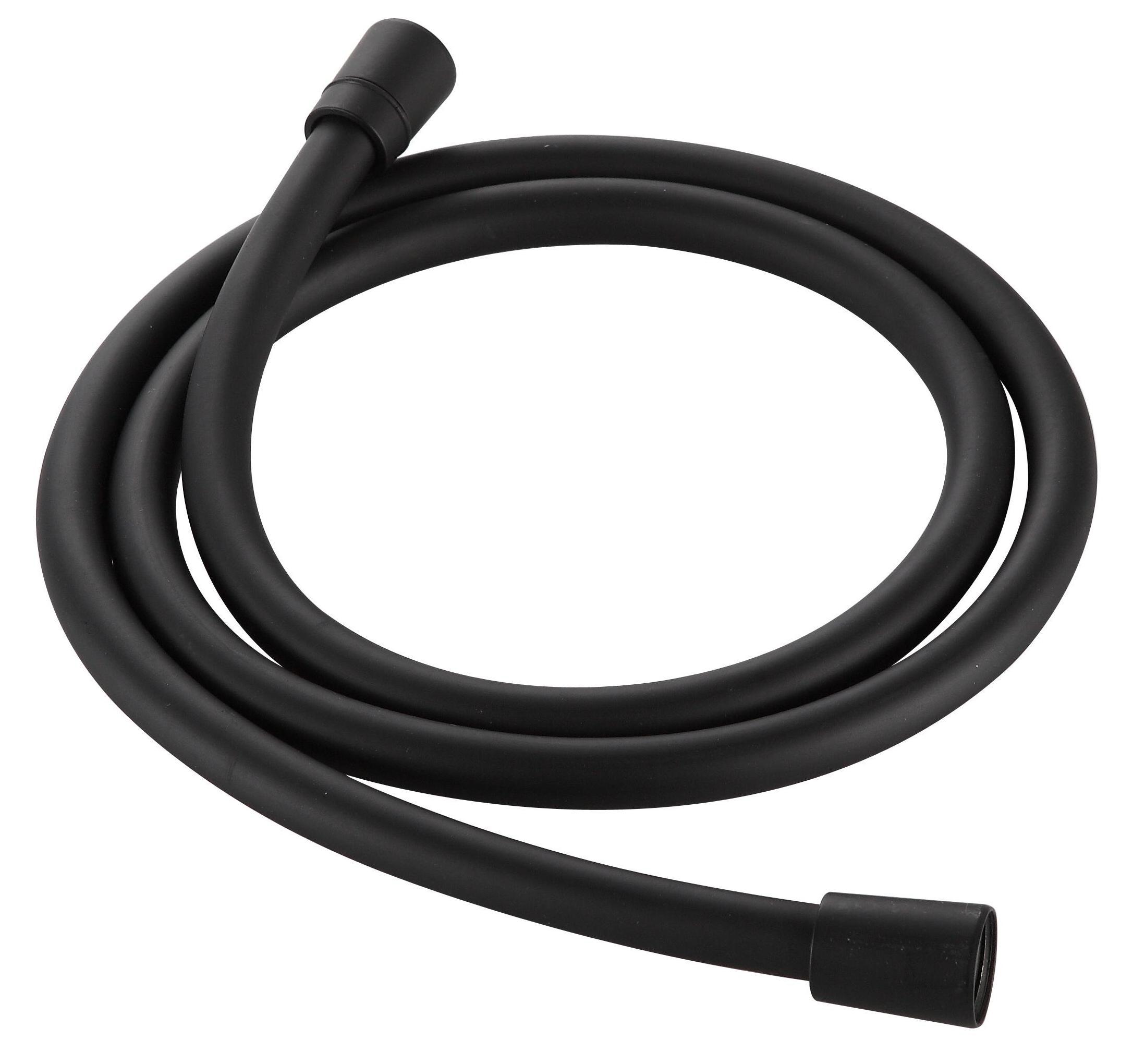 Шланг душевой AQUAme ПВХ 1500 мм черный матовый AQM1502MB