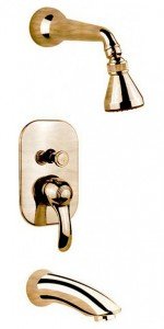 Смеситель для ванны встраиваемый Fiore Jafar с лейкой бронза 47ZZ5133