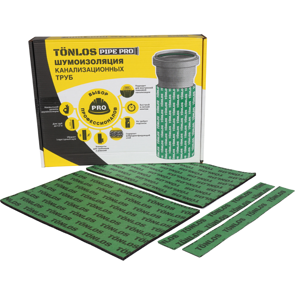 Комплект для шумоизоляции канализационных труб TONLOS PIPE PRO 261315
