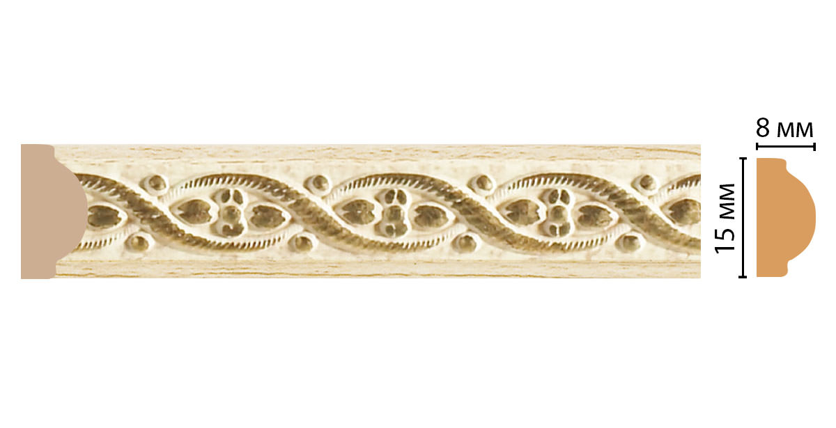 Молдинг DECOMASTER 130-5 ДМ 15х8х2400 мм 130-5 ДМ