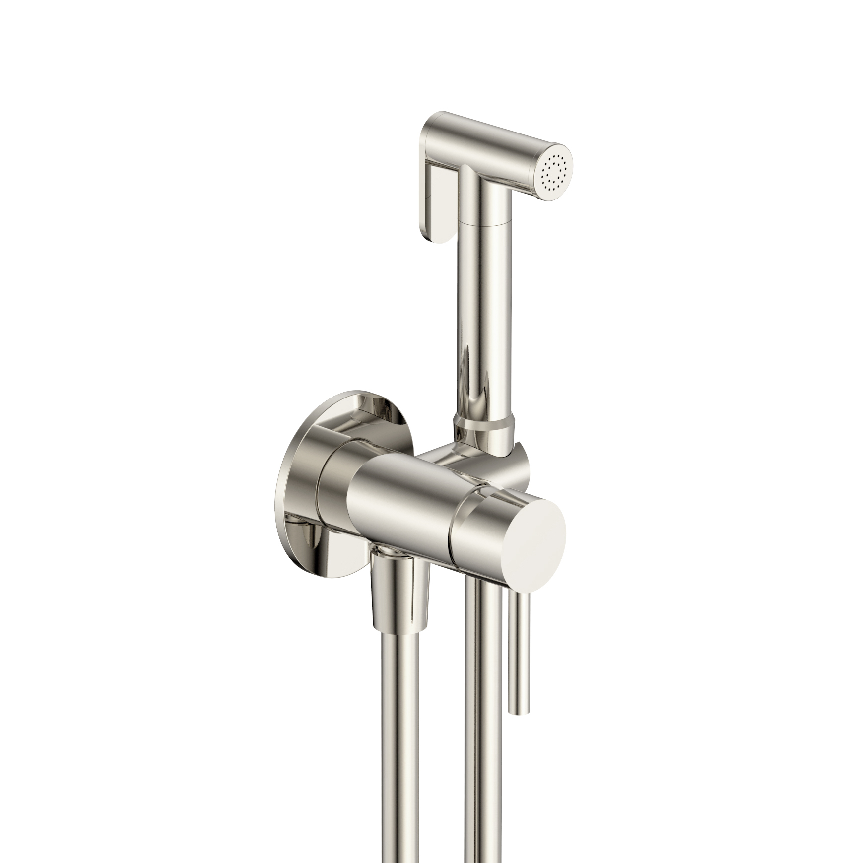 Комплект гигиенического душа AQUAMERIT Siena скрытый монтаж никель шлифованный AQM6217BN