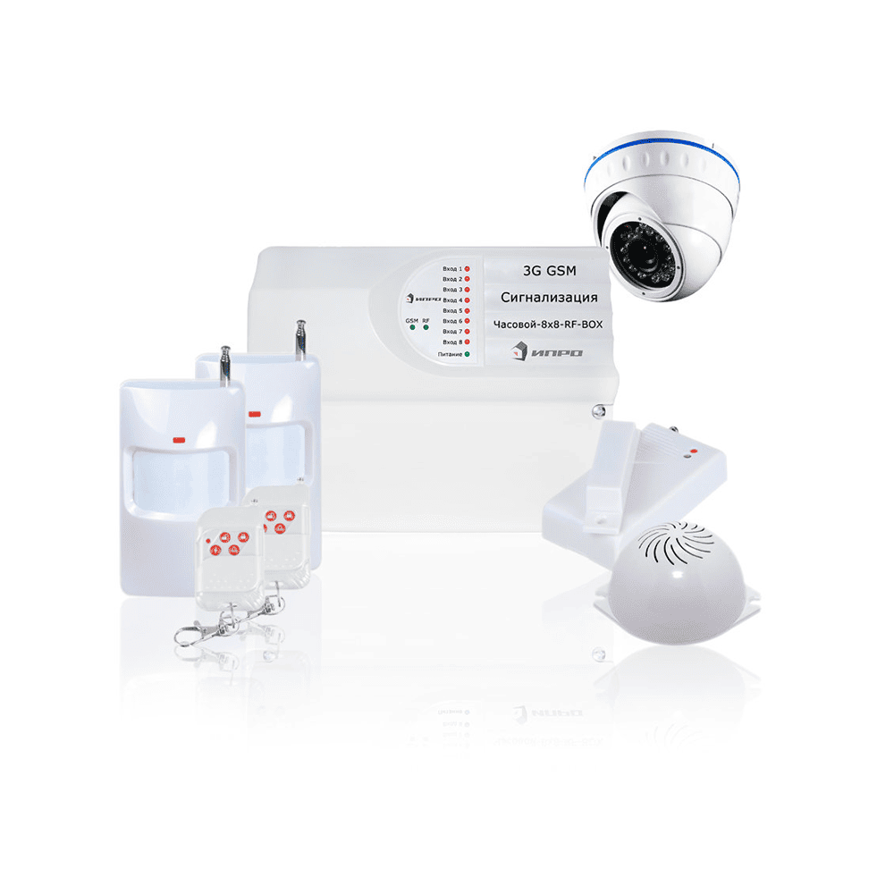 Комплект сигнализации РусНИТ 8x8 RF BOX 3G MMS