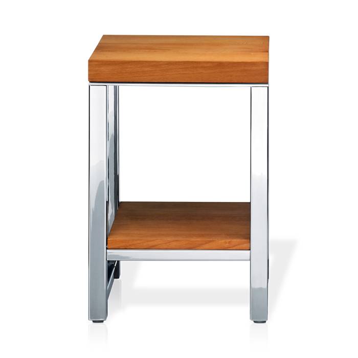 Табурет Decor Walther Wood HM 30x30x44 см сталь полированная / светлый бук 0926886