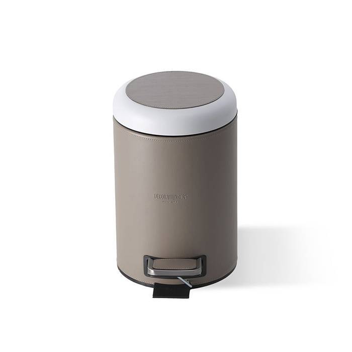 Ведро с педалью Decor Walther Brownie темно-серая искусственная кожа 0939549