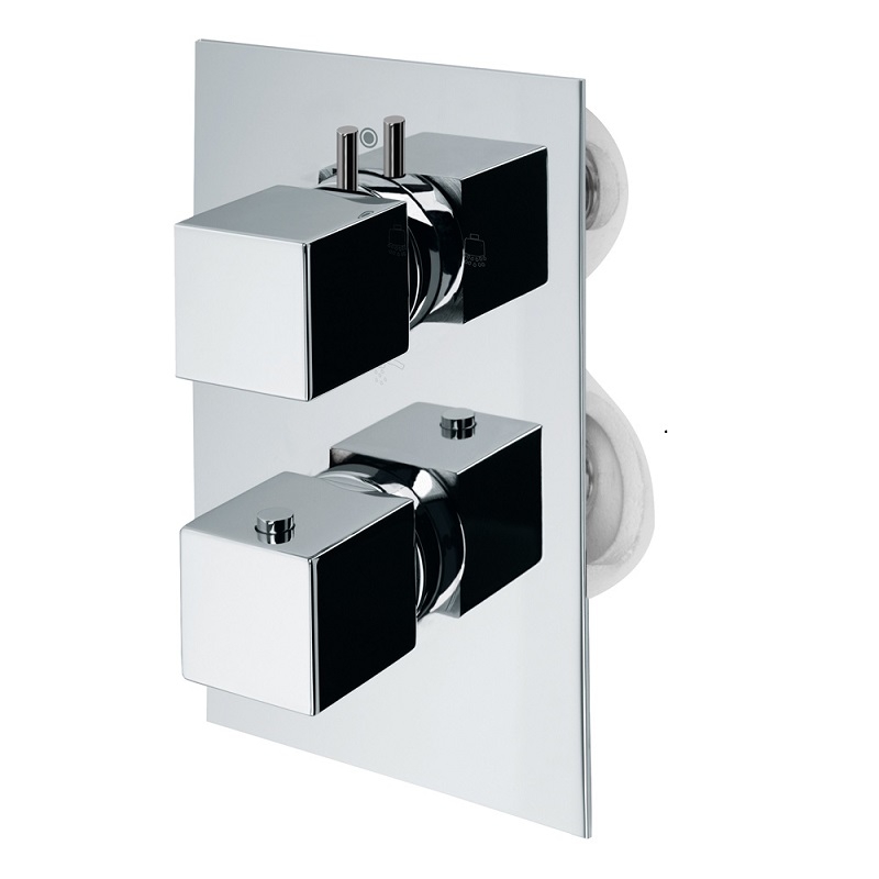 УЦЕНКА Термостат встраиваемый Bossini Cube с девиатором на 3 направления хром Z004207.030_УЦ