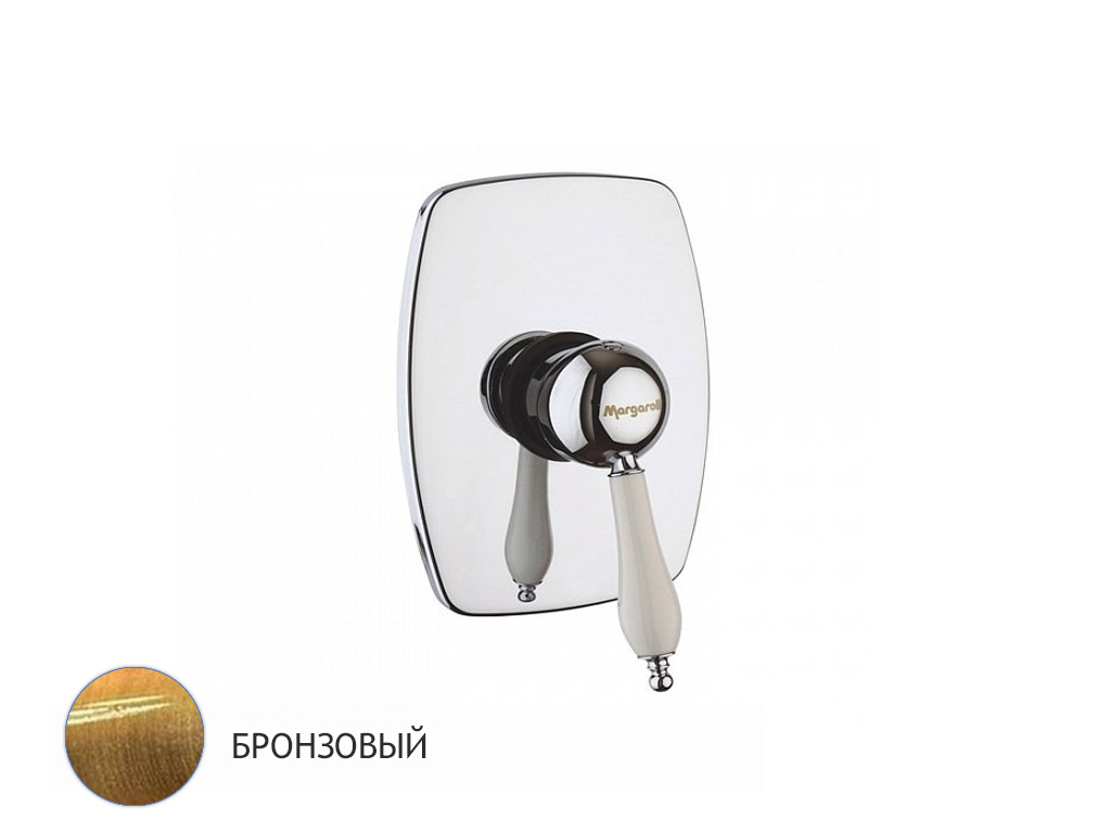 Смеситель для душа встраиваемый Margaroli Classica 1007 Old Brass RU1007AA01BR
