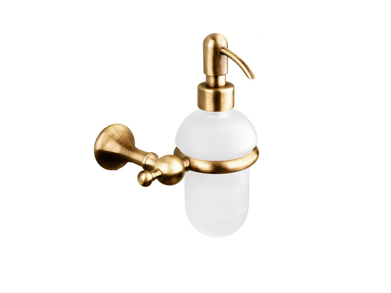 Дозатор для жидкого мыла подвесной Boheme Revolut сатиновое стекло бронза RE 127.92
