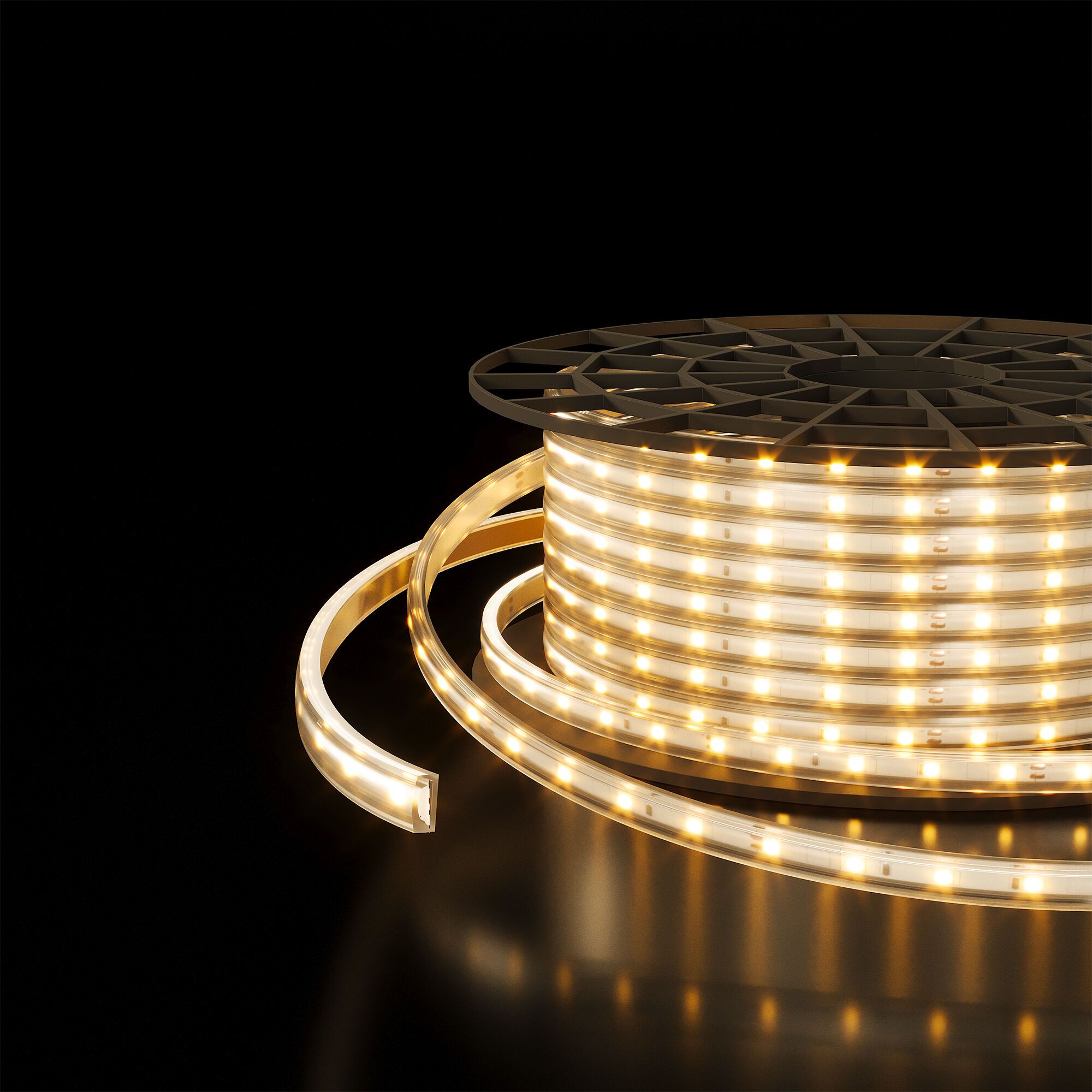 Светодиодная лента 220 В 8 Вт/м 60 Led/м 2835 IP65, дневной белый 4200K, 50 м Лента светодиодная 220V 8W 60Led 2835 IP65 дневной белый, 50 м