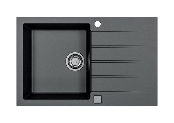 Мойка кухонная Alveus Cadit 20 Granital Carbon G91 790х500 мм с сифоном 1132026