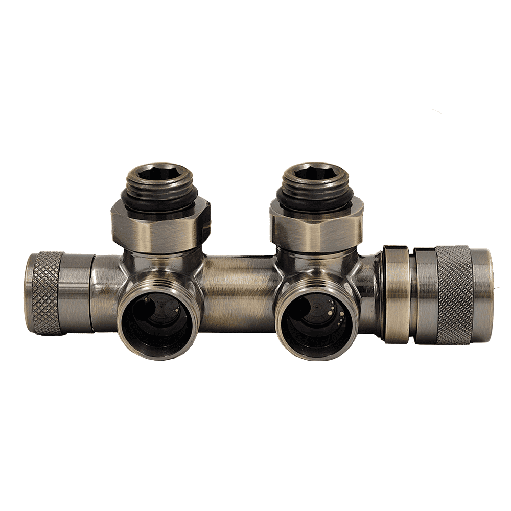 Узел нижнего подключения термостатический Primoclima Armature Lunar угловой левый 1/2 x 3/4 EK бронза PCART888ABR