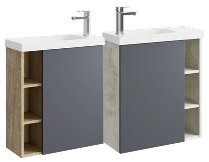 Фасад тумбы AQUATON Alba серый матовый ALB0706GRM