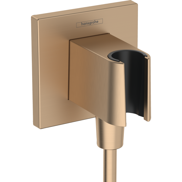 Шланговое подключение с держателем hansgrohe Fixfit Porter E шлифованная бронза 26889140