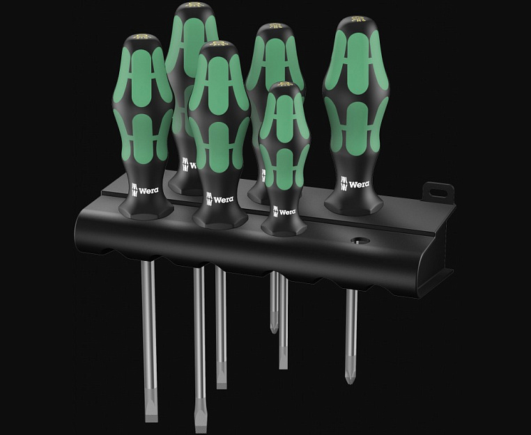 Набор отверток Wera Kraftform Plus Lasertip 334/6 Rack 6 предметов WE-105650