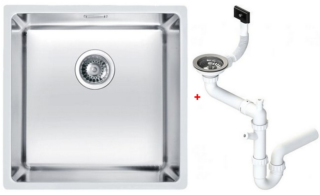 Мойка кухонная Alveus Kombino 30 под столешницу 440х440х195 мм с сифоном 1100235