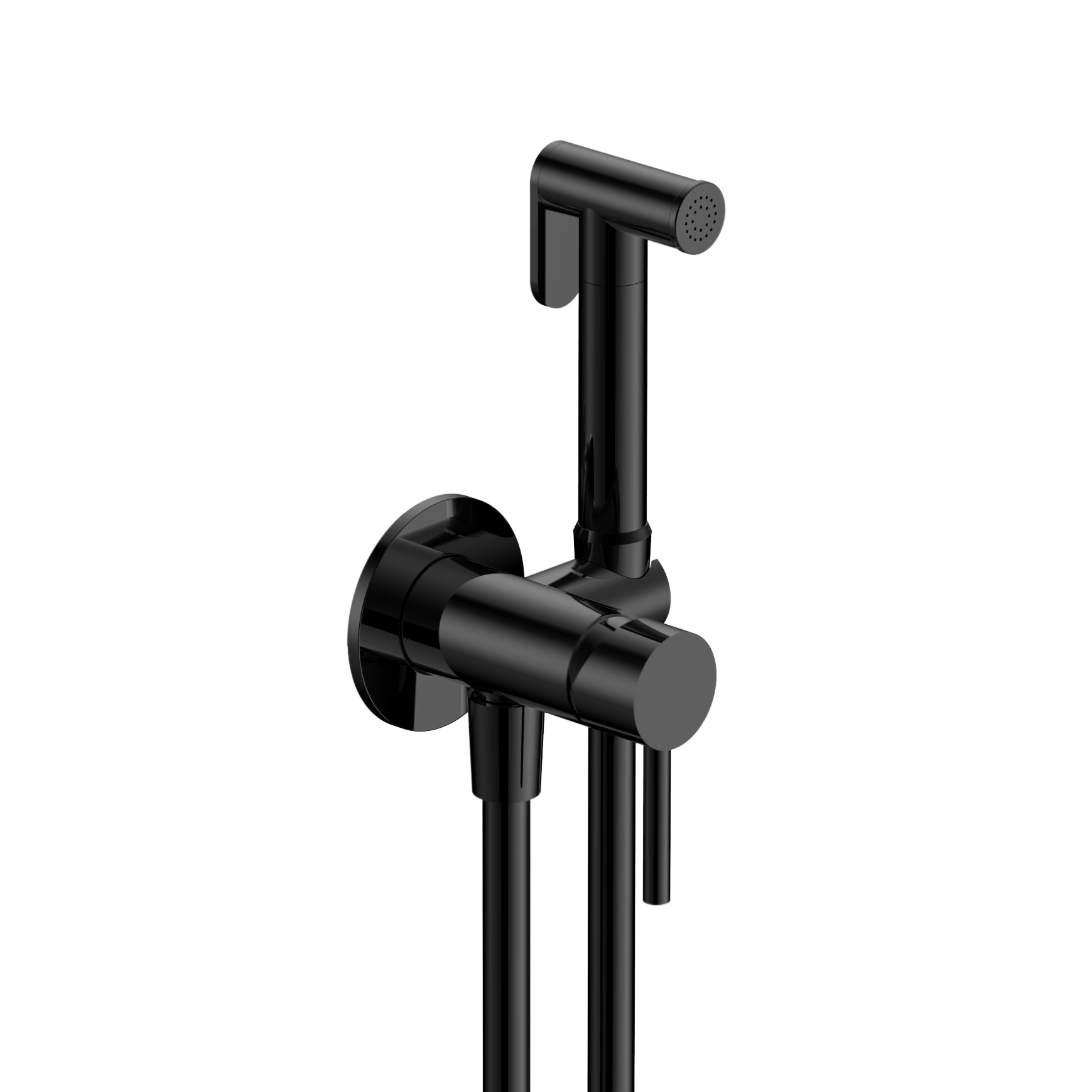 Комплект гигиенического душа AQUAMERIT Siena скрытый монтаж черный матовый AQM6217MB