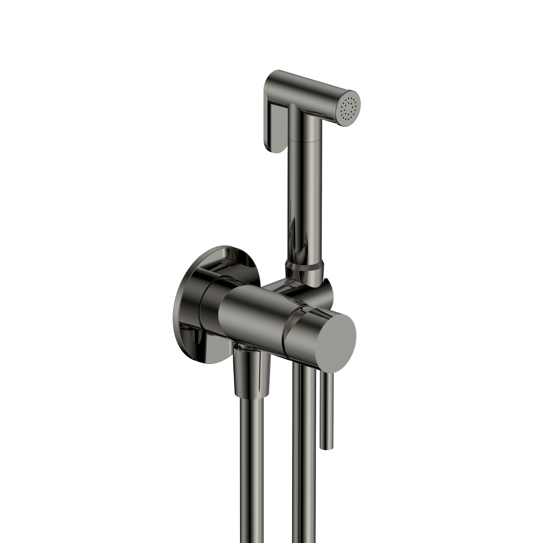 Комплект гигиенического душа AQUAMERIT Siena скрытый монтаж оружейная сталь AQM6217GM