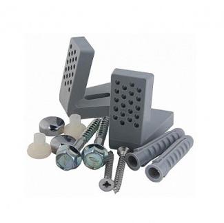 Комплект горизонтальных крепежей SIMAS для унитаза и биде хром/белый F88