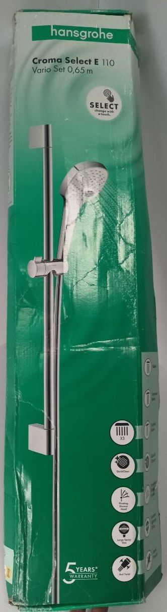 Душевой гарнитур Hansgrohe Croma Select E Vario 600 мм 110 мм 3 режима 26582400