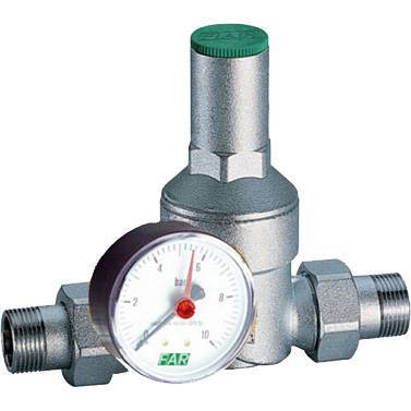 Редуктор давления FAR 1/2 НР-НР с манометром хромированный FA 2815 12