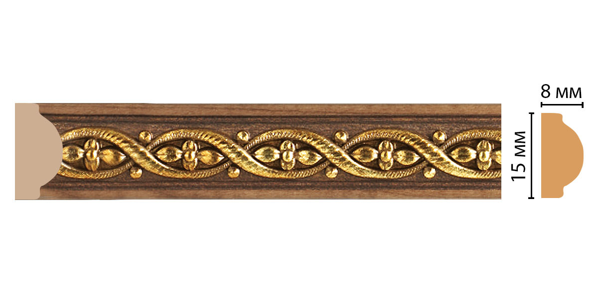Молдинг DECOMASTER 130-3 ДМ 15х8х2400 мм 130-3 ДМ