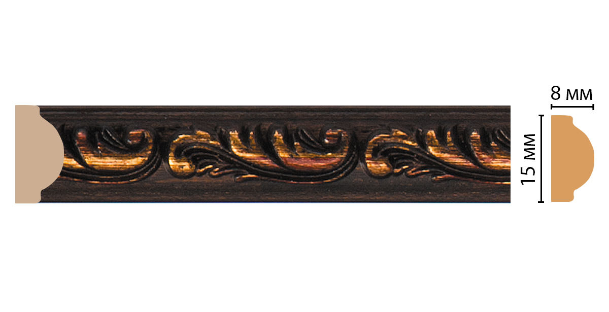 Молдинг DecoMaster 130-966 15х8х2400 мм 130-966