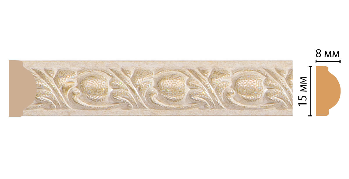 Молдинг DecoMaster 130C-18D 15х8х2400 мм 130C-18D