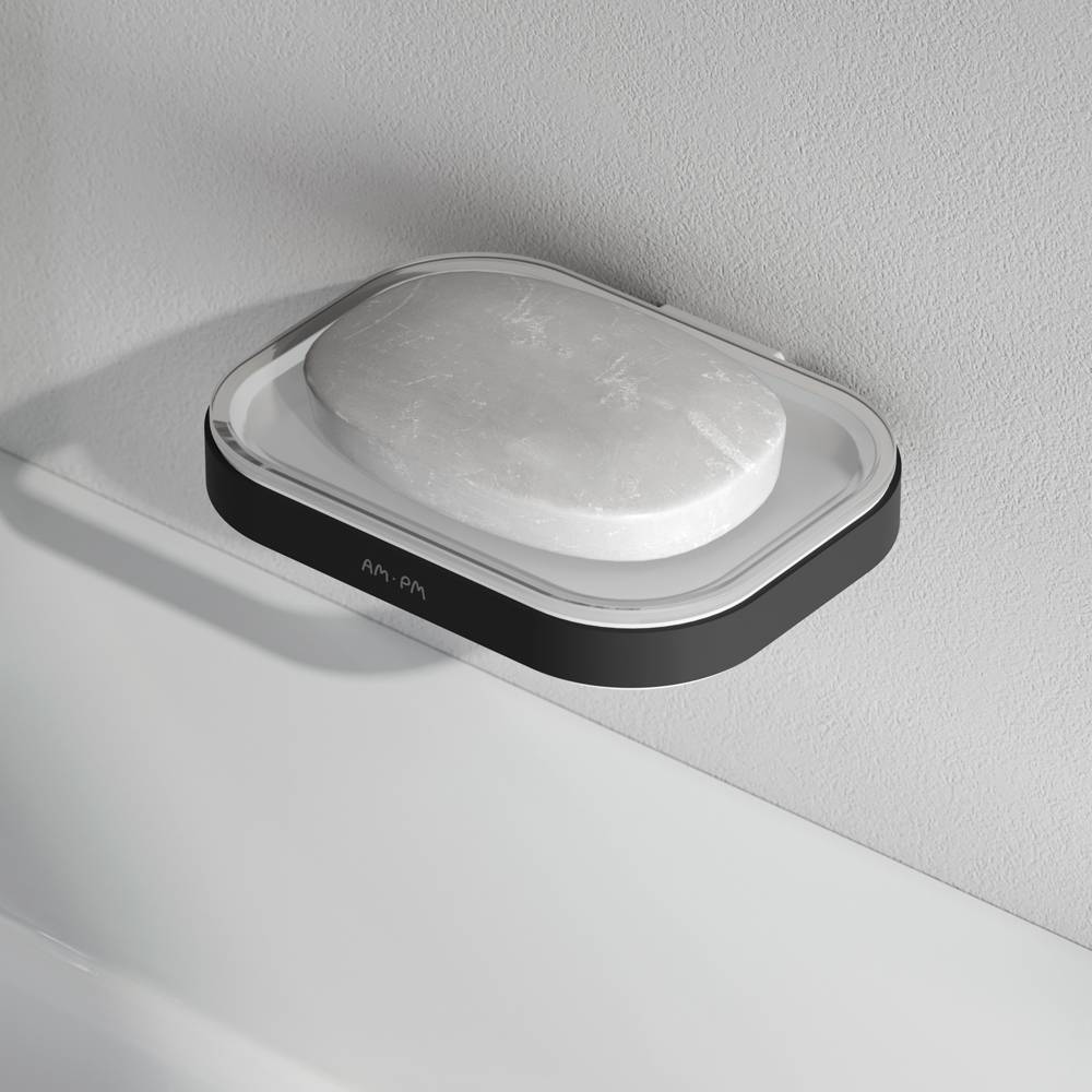 Мыльница стеклянная с держателем AM.PM Func настенная черный A8F34222