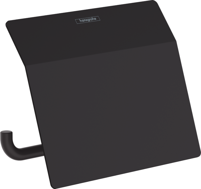 Держатель туалетной бумаги с крышкой Hansgrohe AddStoris черный матовый 41753670
