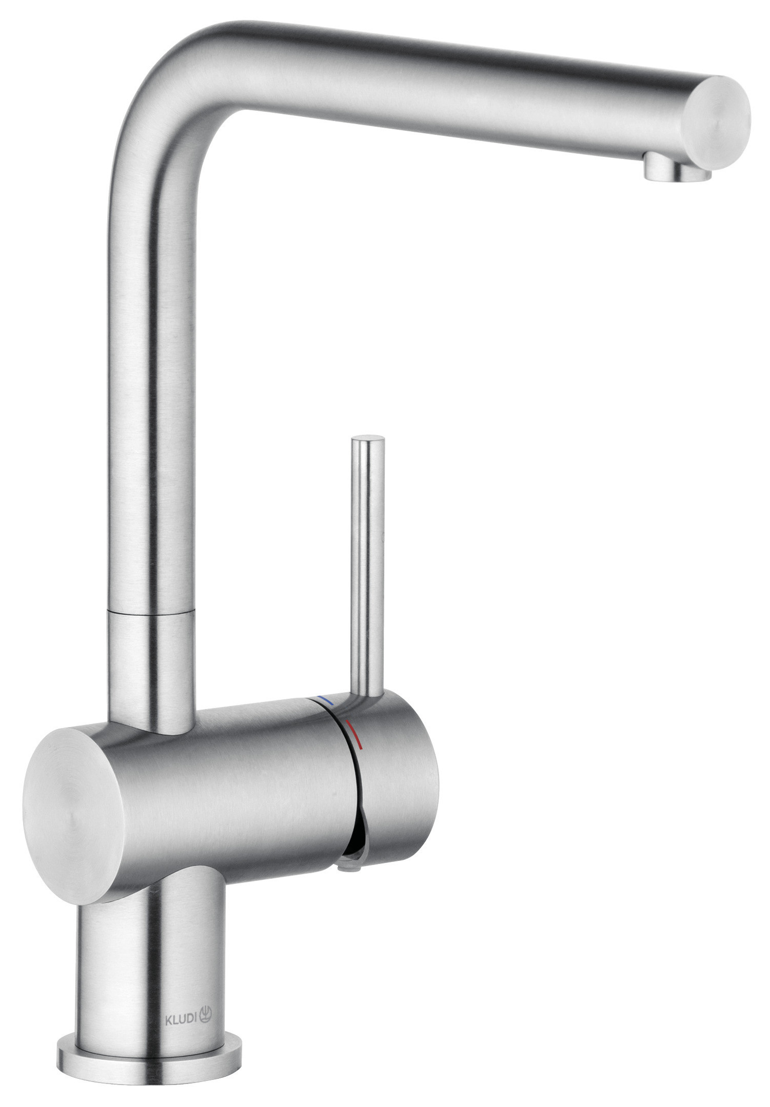 Смеситель для кухни Kludi Steel Г-образный излив 45803F877