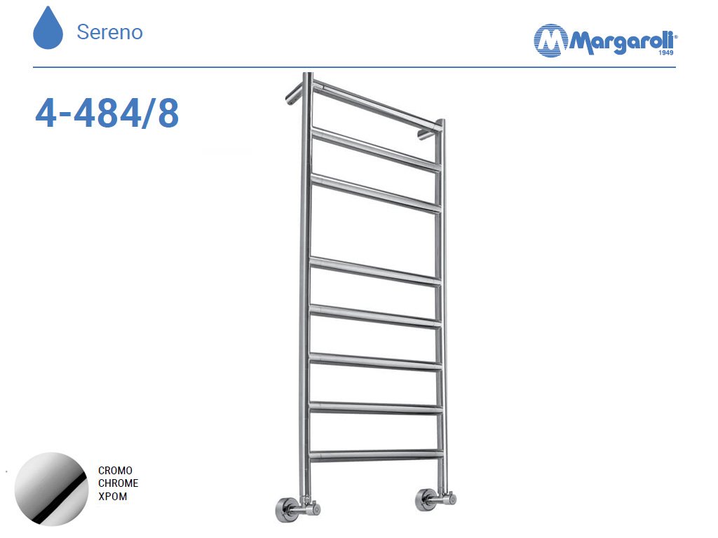Полотенцесушитель водяной Margaroli 484/8 Chrome 44844708CRN