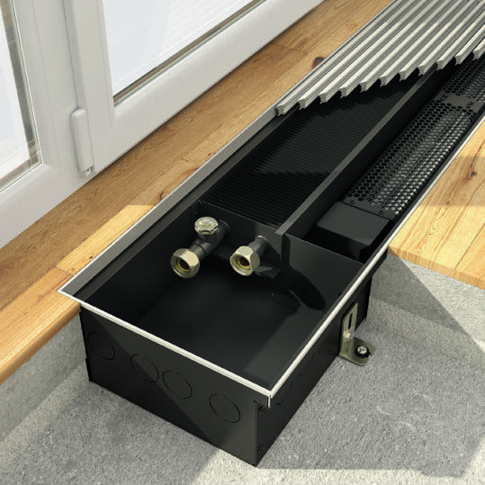 Конвектор внутрипольный Kermi KVQ 300x110x1250 мм с вентилятором KVQ30110125L01M