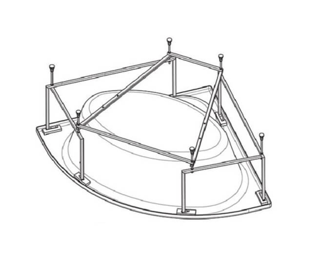 Монтажный комплект Roca Luna для акриловой ванны 170х115 см 24F185000