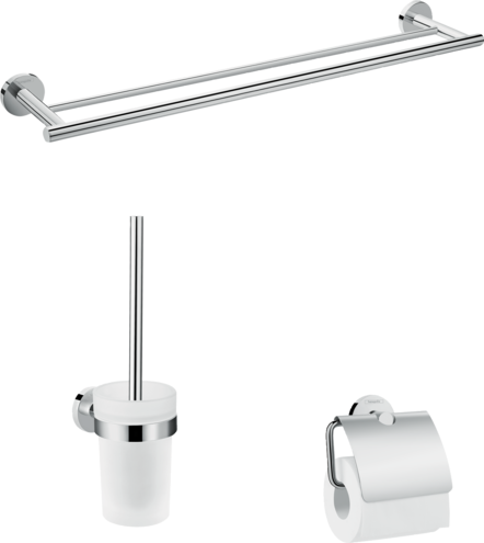 Набор аксессуаров 3 в 1 Hansgrohe Logis Universal полка держатель ершик хром 41727000
