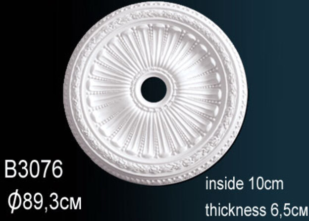 Розетка потолочная под люстру Perfect B3076 полиуретановая с орнаментом 591 мм B3076