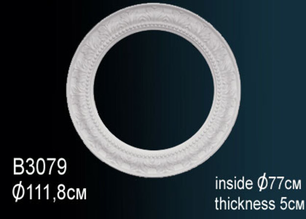 Розетка потолочная под люстру Perfect B3079 полиуретановая с орнаментом 597 мм B3079