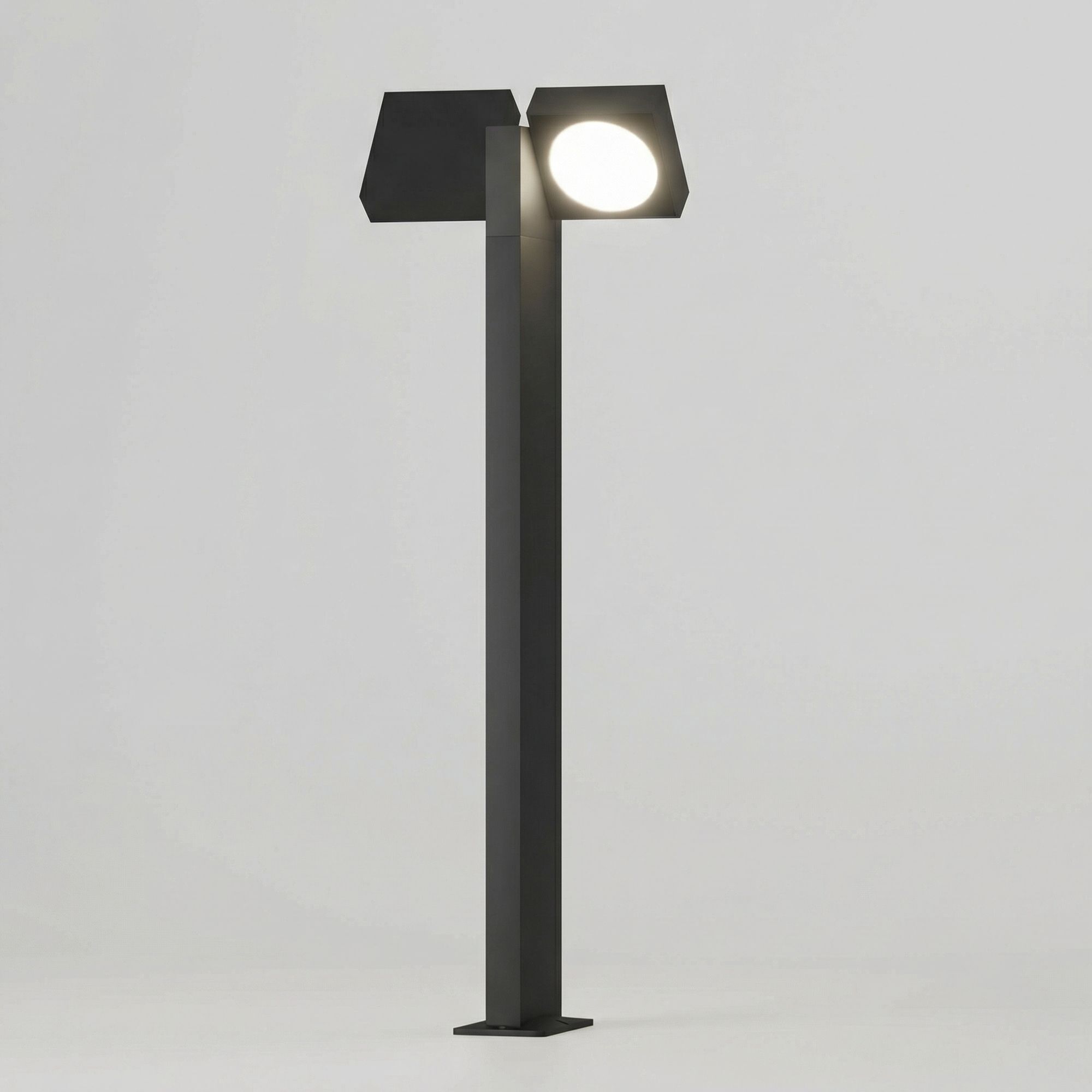 Светильник садово-парковый светодиодный с поворотными плафонами Twin 35170/F черный