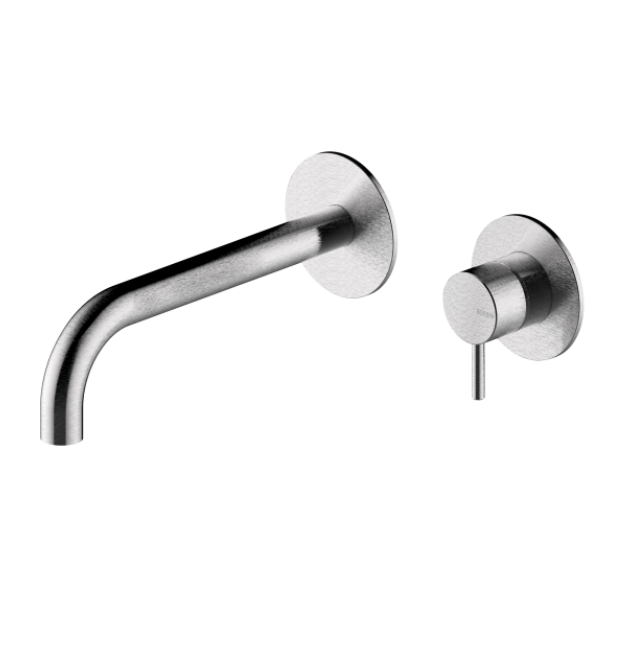 Внешняя часть смесителя для раковины BOSSINI NOBU INZ206.075 настенный без донного клапана Матовая нержавеющая сталь INZ206.075