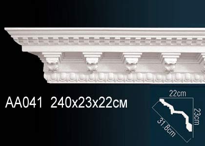 Карниз потолочный Perfect AA041 полиуретановый с рисунком AA041