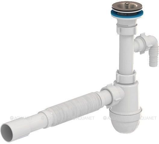 Сифон для раковины АНИ Пласт BM1315 с выпуском 1 1/4х32 мм и отводом BM1315